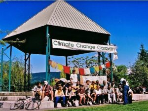 The Climate Change Caravan, a traveling community of cyclists, environmentalists and young idealists making our way across Canada in the summer of 2001
