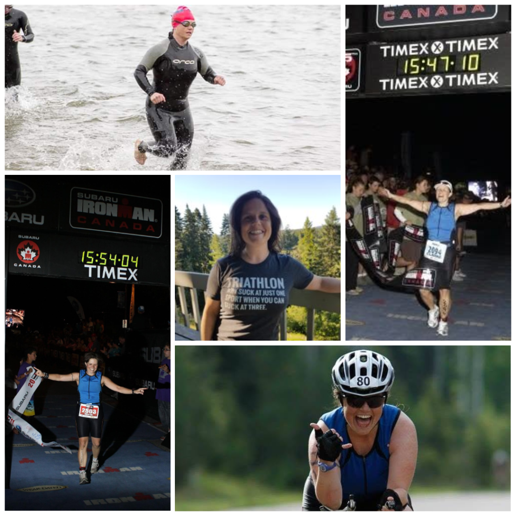 Ironman and triathlon collage